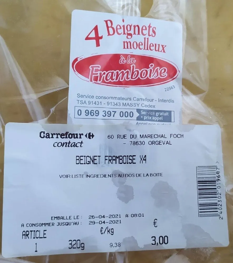 Beignets moelleux à la framboise