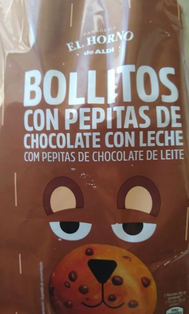 Bollitos con pepitas de chocolate con leche