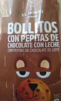 Bollitos con pepitas de chocolate con leche