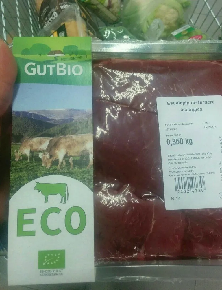Escalopín de ternera ecológica