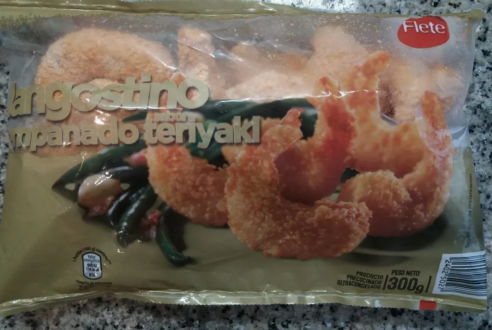 Langostino empanado sabor teriyaki