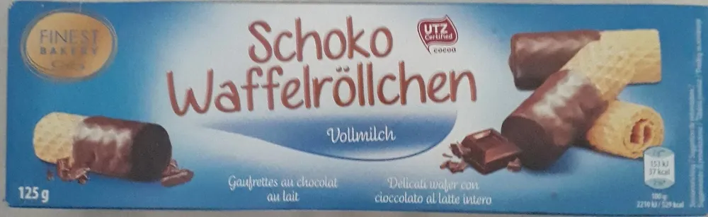 Schoko Waffelröllchen