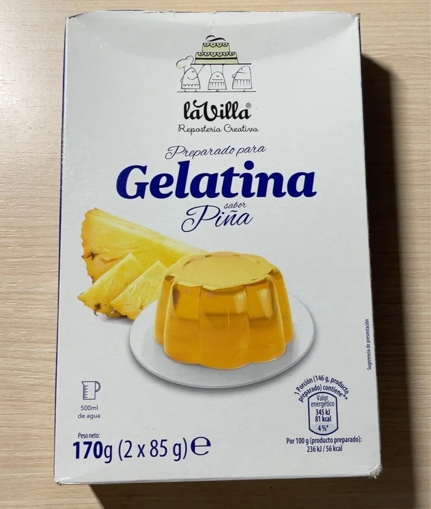 Preparado Para Gelatina Sabor Piña