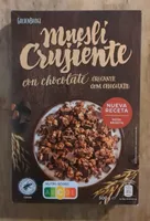 Muesli crujiente con chocolate