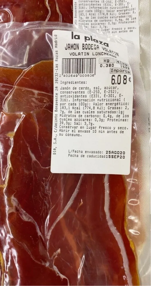 Jamon bodega Volain