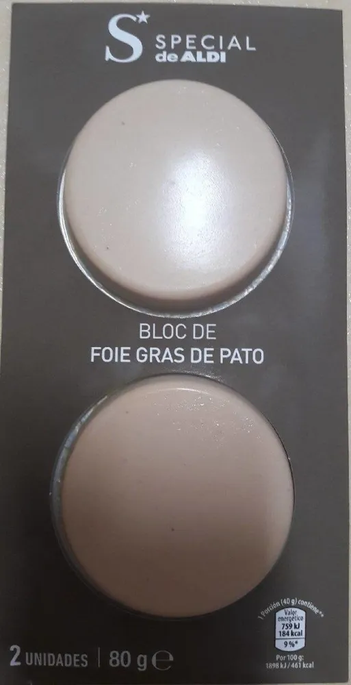 Bloc de foie horas de pato