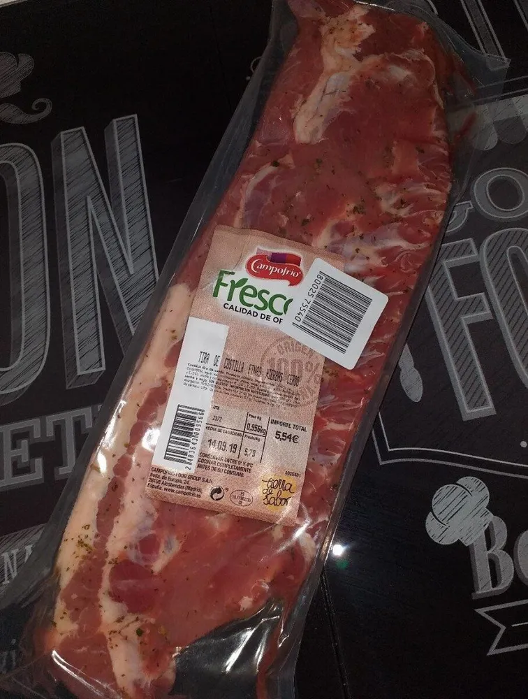 Tira de costilla finas hierbas cerdo