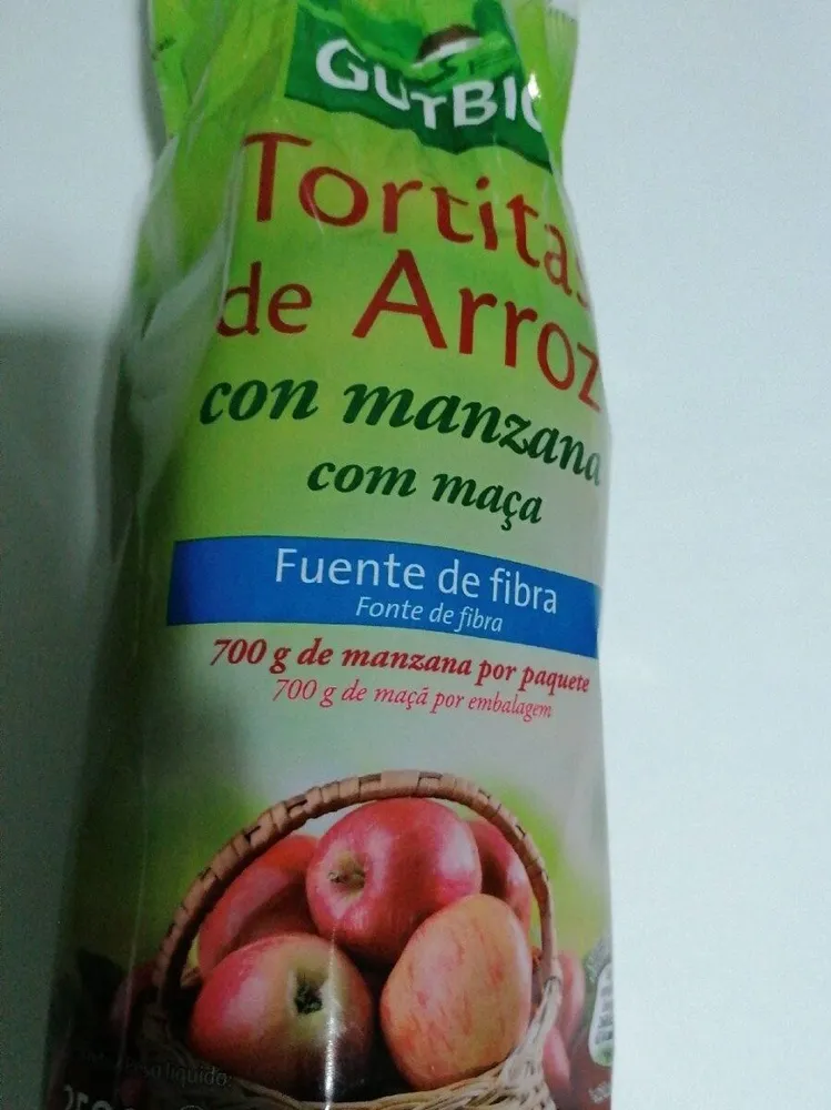 Tortitas de arroz con manzana