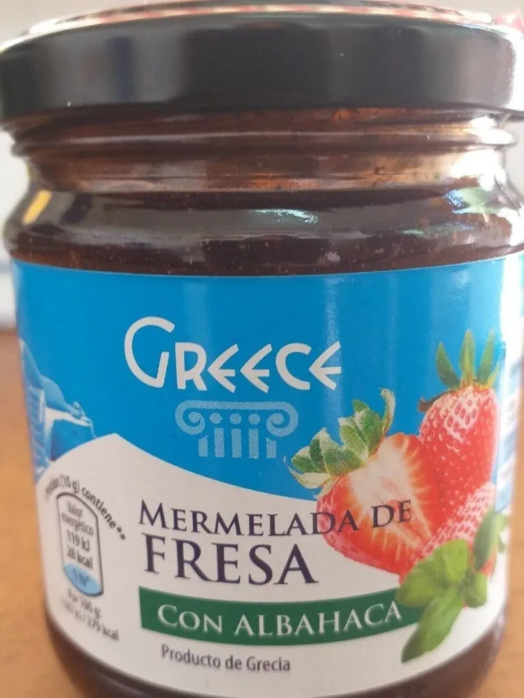 Mermelada de fresa con albahaca