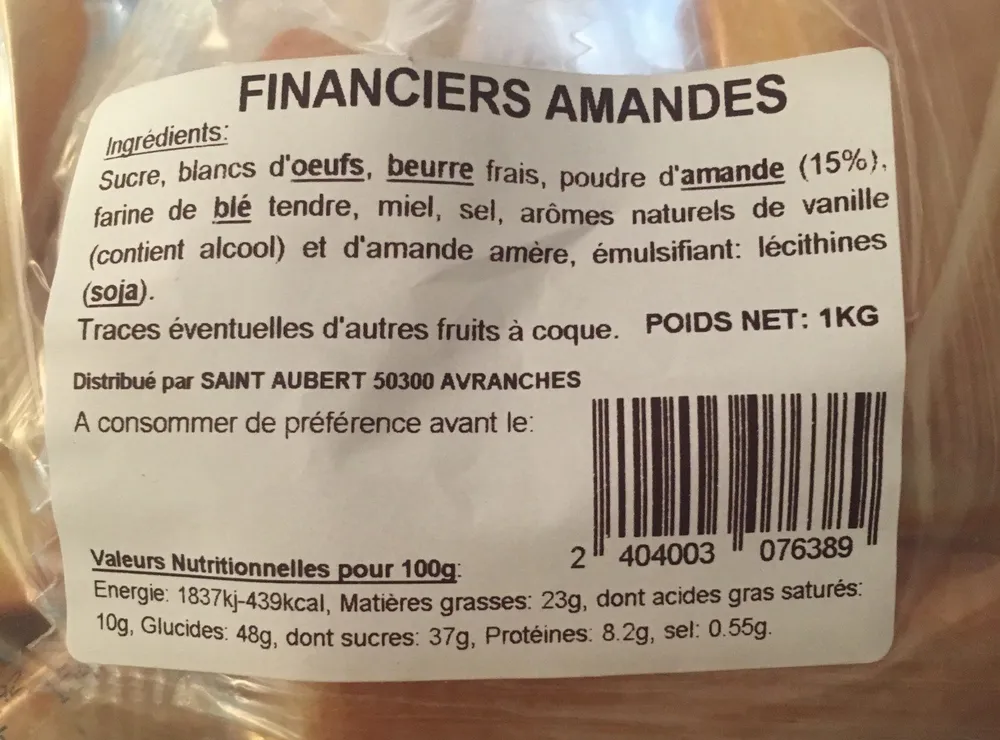 Financier amandes
