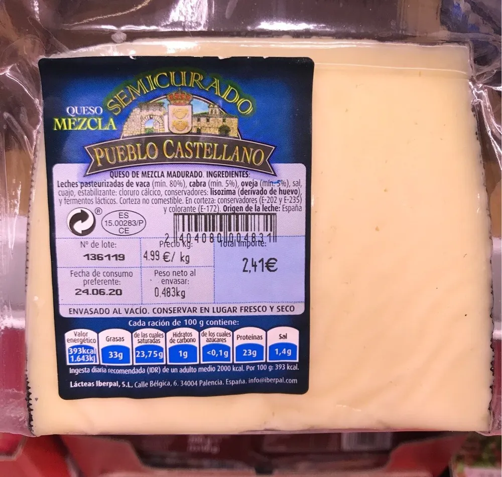 Queso cuña semicurado Pueblo