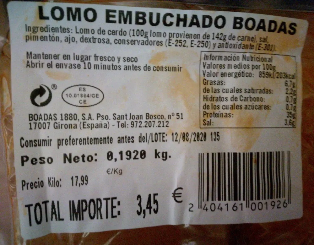 Lomo embuchado