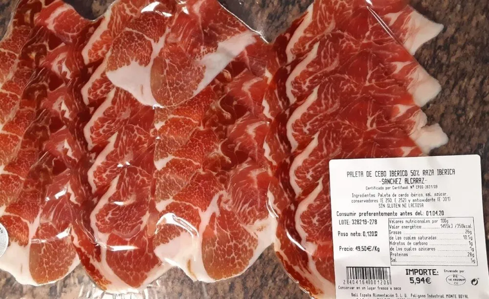 Paleta de cebo ibérico 50% raza iberica