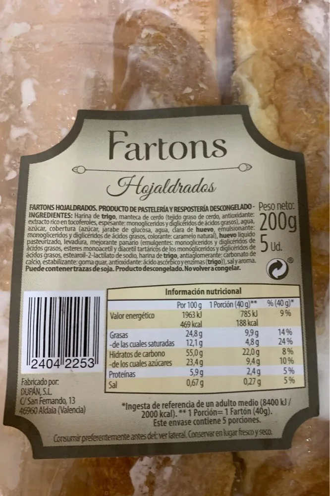 Fartons hojaldrados