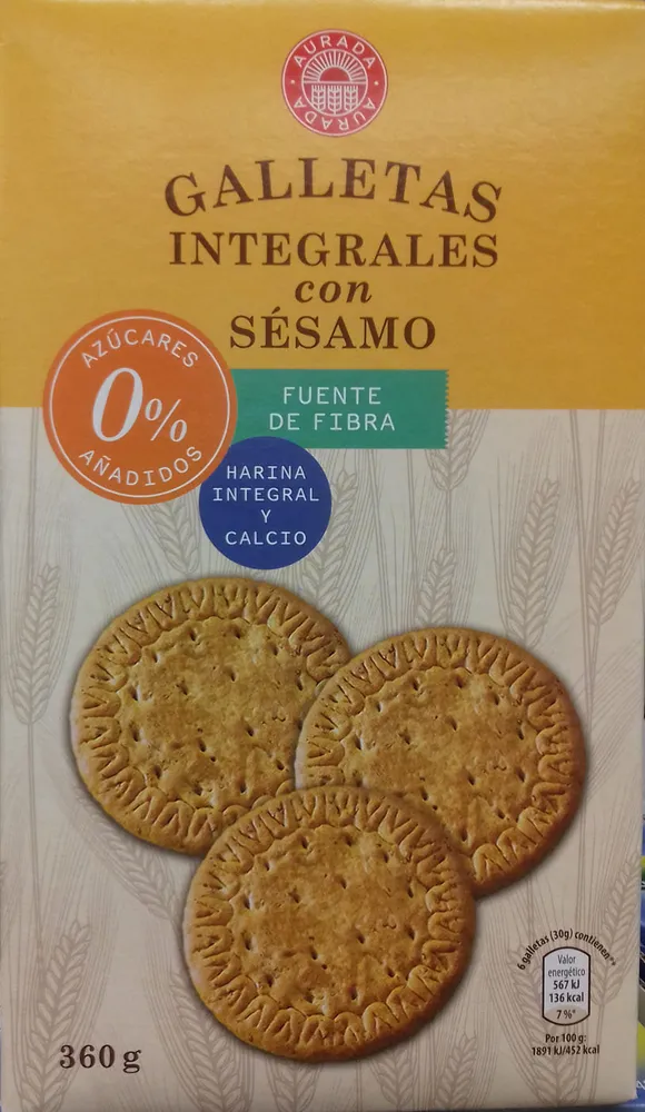 Galletas integrales con sésamo