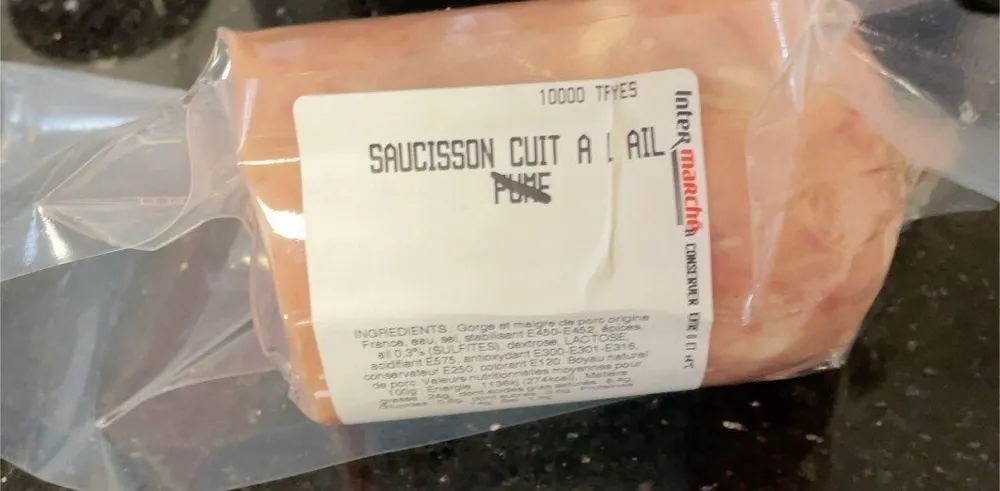 Saucisson cuit à l’ail fumé