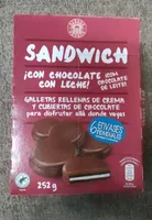 Sandwich con chocolate con leche