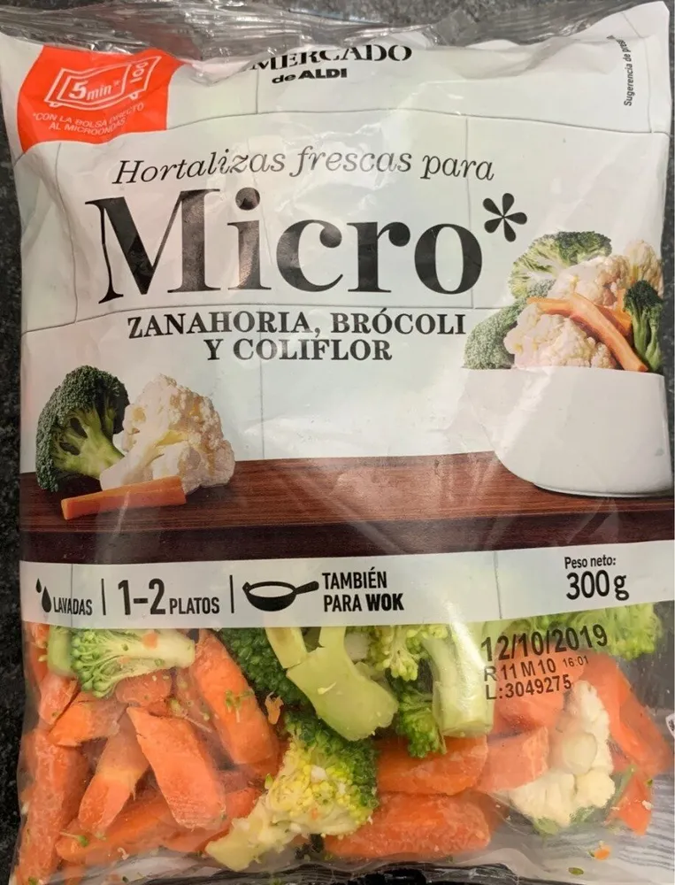Hortalizas frescas para micro