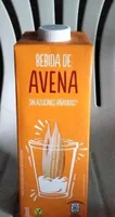 Bebida de avena sin azúcares añadidos