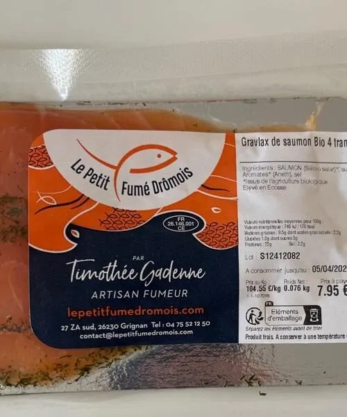 Gravlax de saumon bio