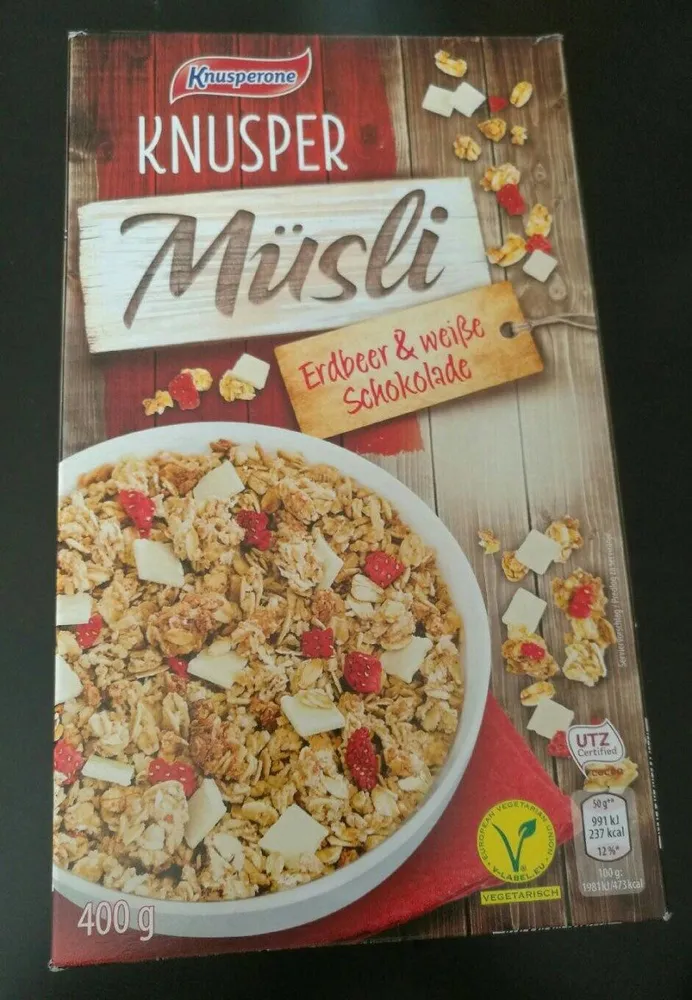 Knusper Müsli Erdbeer & weiße Schokolade