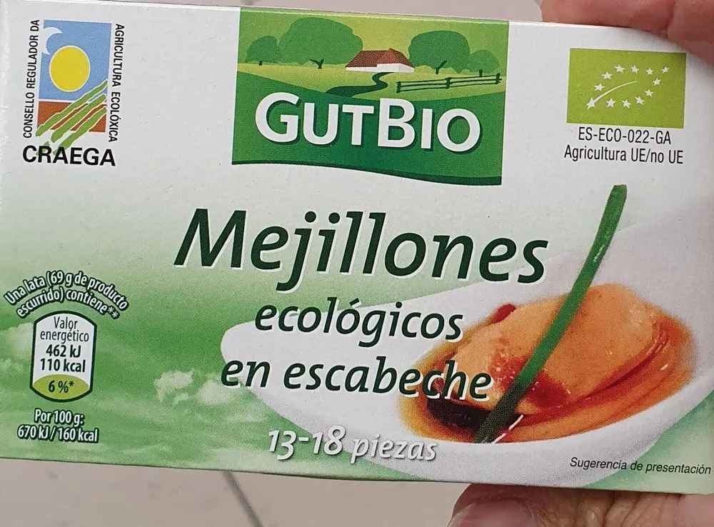 Mejillones ecológicos en escabeche