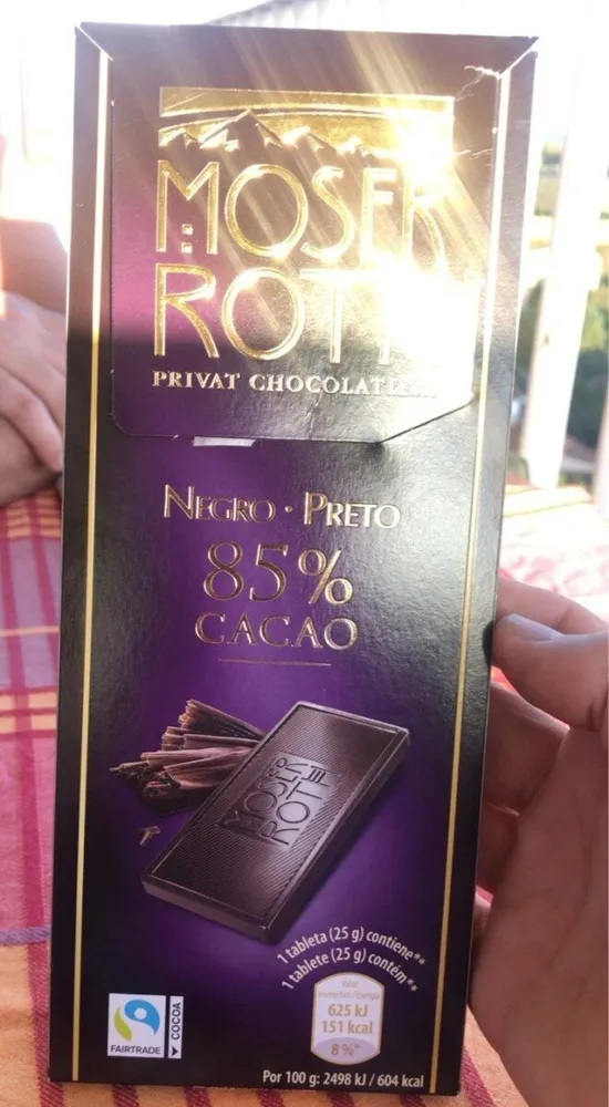 Chocolate negro 90 por ciento