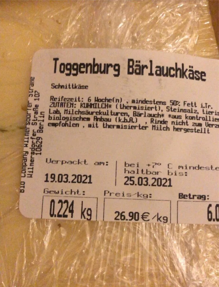 Toggenburg Bärlauchkäse