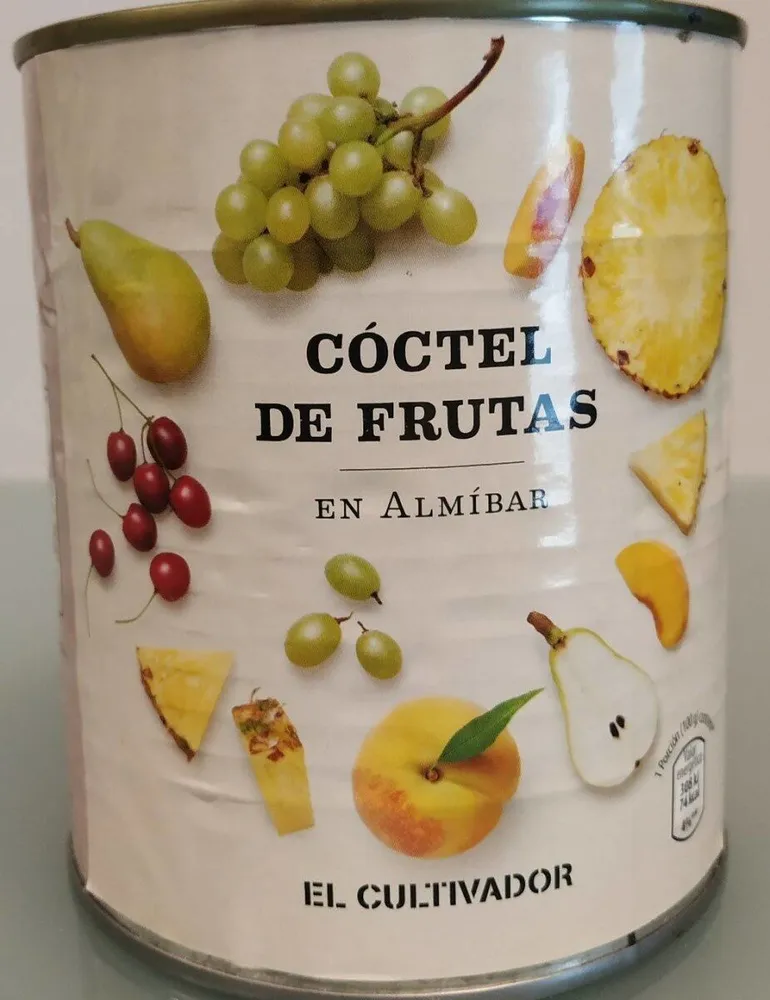 Cóctel de frutas en almibar