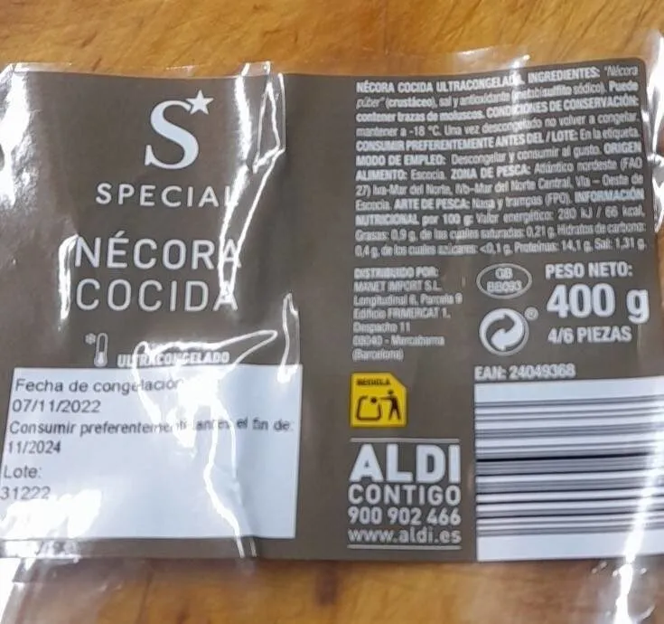 Nécoras cocidas