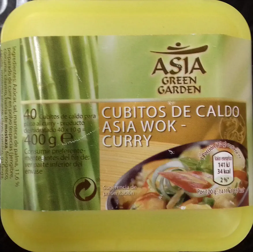 Cubitos de caldo asia wok curry