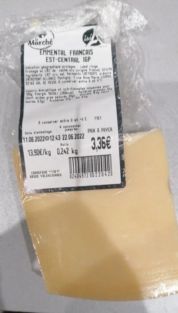 Emmental Français Est-Central IGP