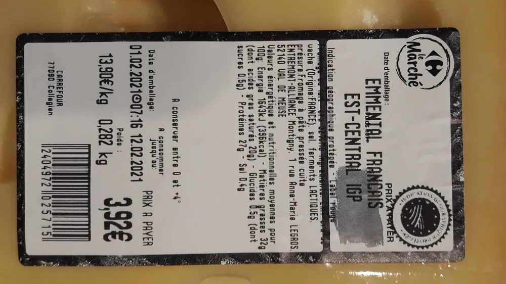Emmental français est-central IGP