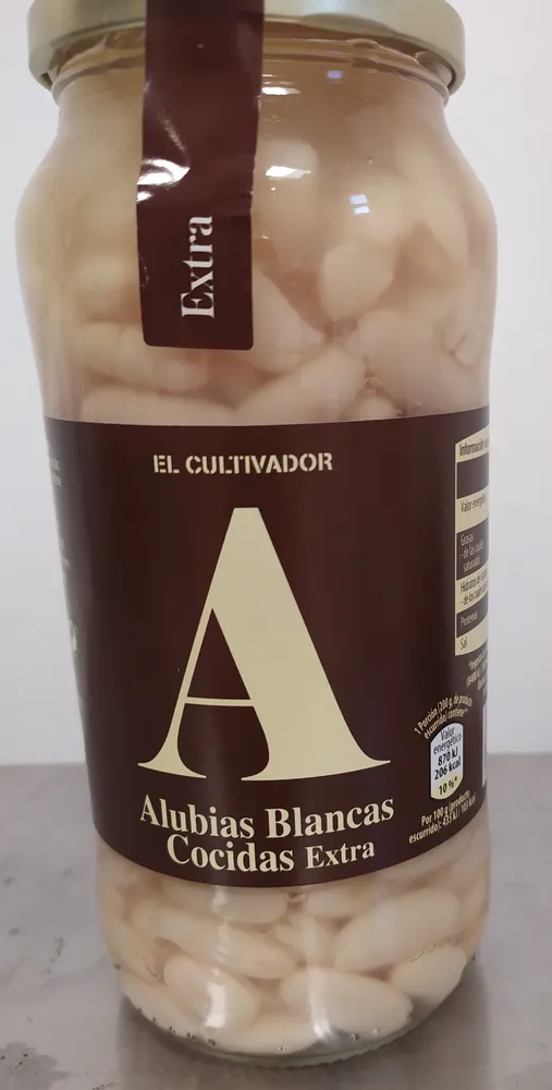 Alubias blancas cocidas en conserva