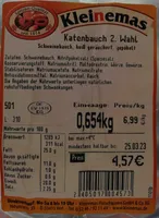 Katenbauch, 2. Wahl