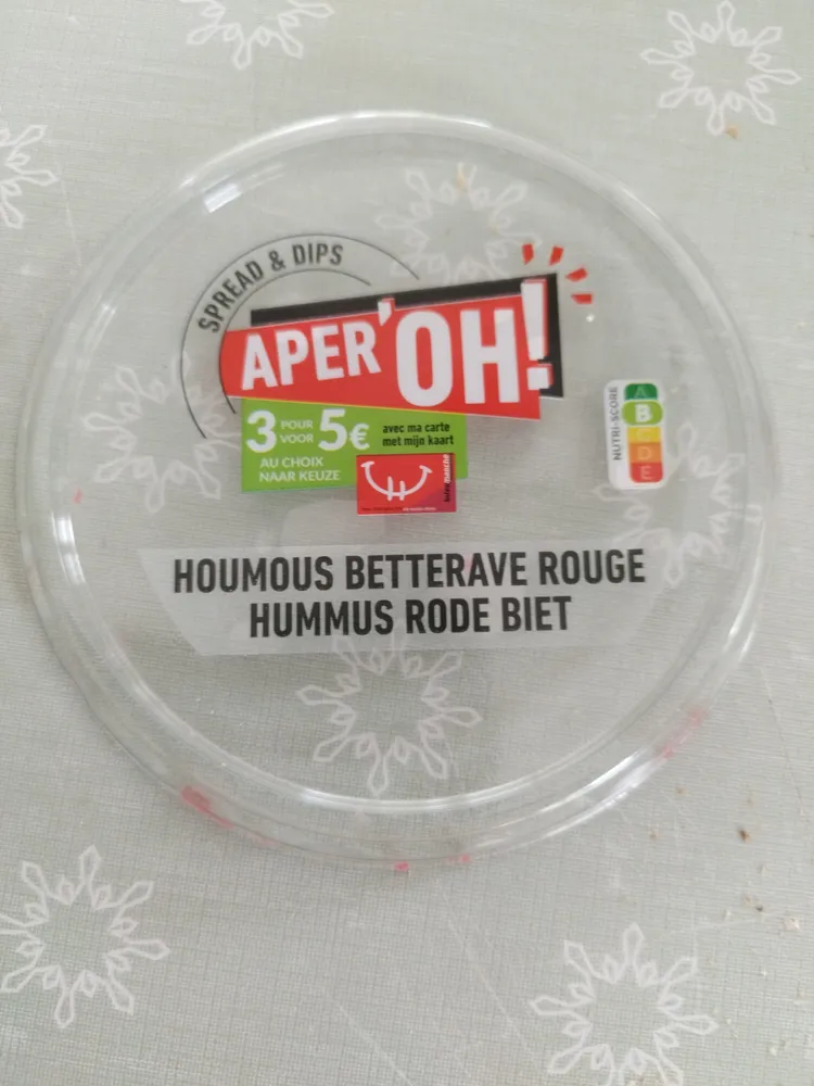 HOUMOUS BETTERAVE ROUGE HUMMUS RODE BIET