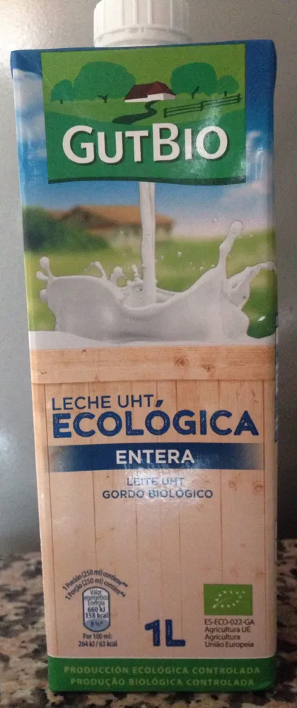 Leche ecológica entera