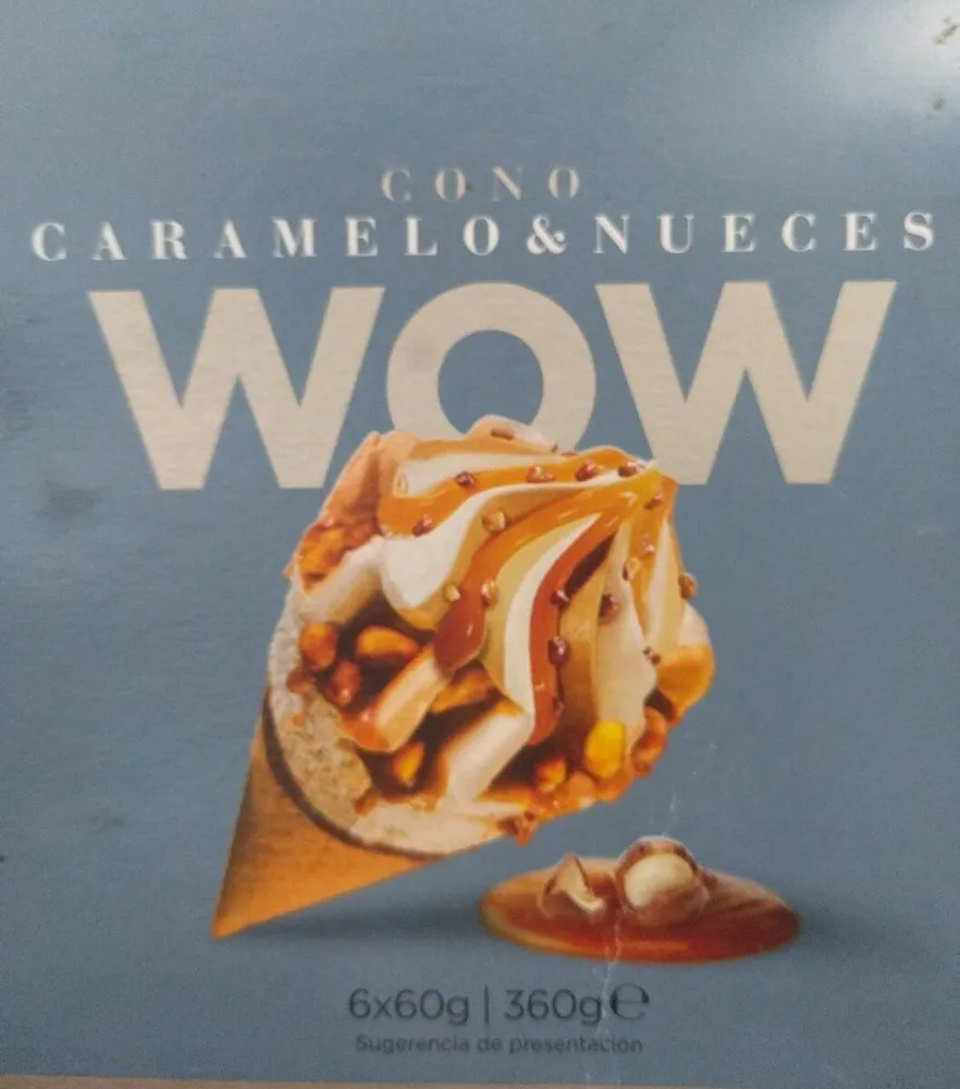 Cono caramelo y nueces