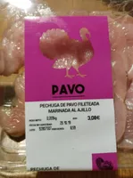 Pechuga de pavo fileteada marinada al ajillo