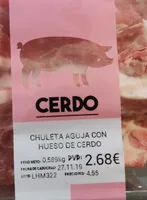 Chuleta de aguja de cerdo
