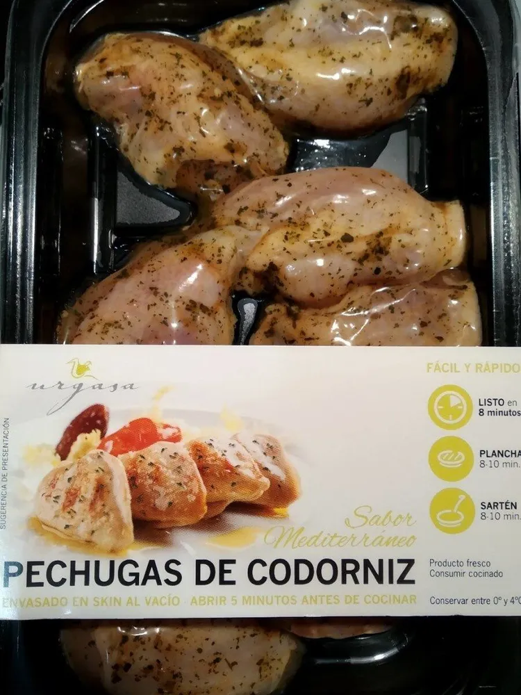 Pechugas de codorniz marinadas