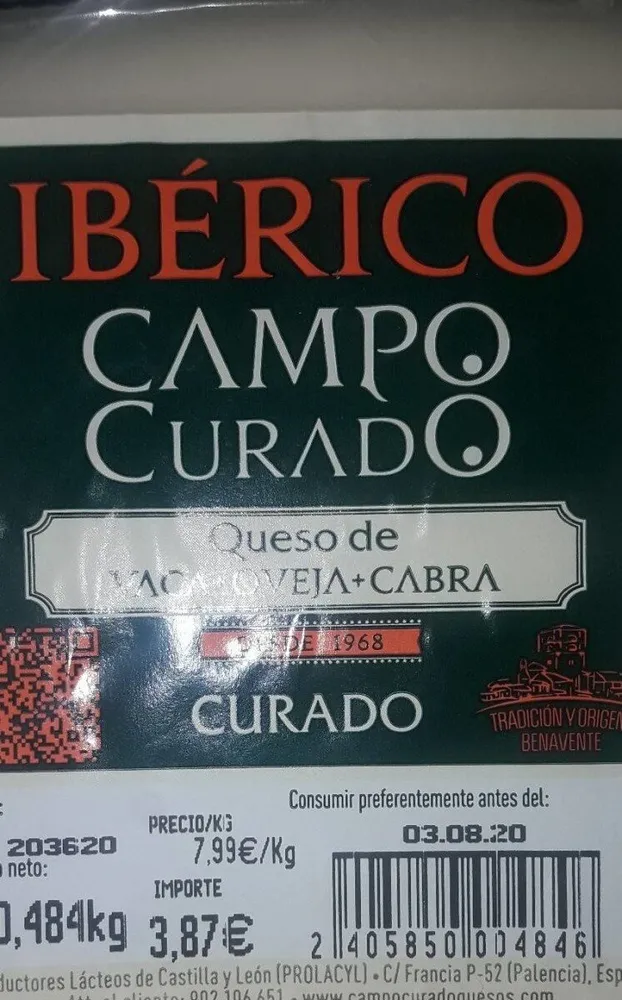 queso de vaca oveja y cabra curado