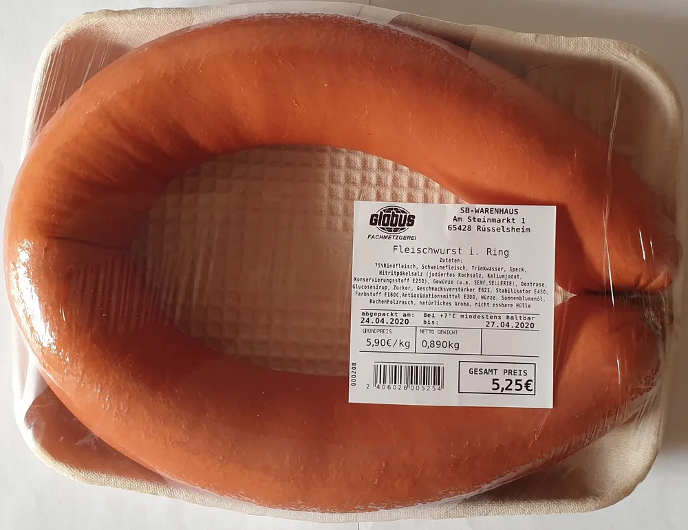 Fleischwurst i. Ring
