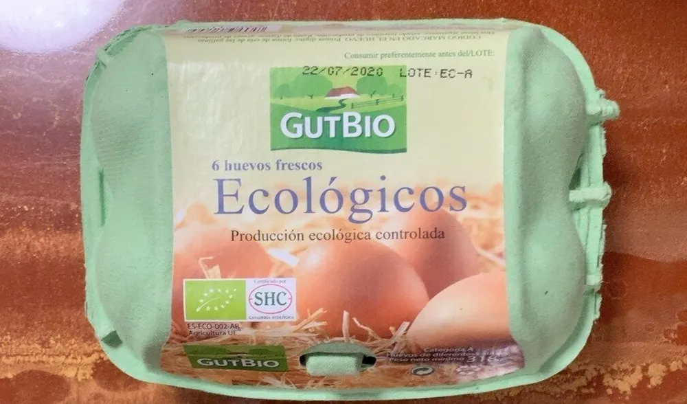 6 huevos frescos ecológicos