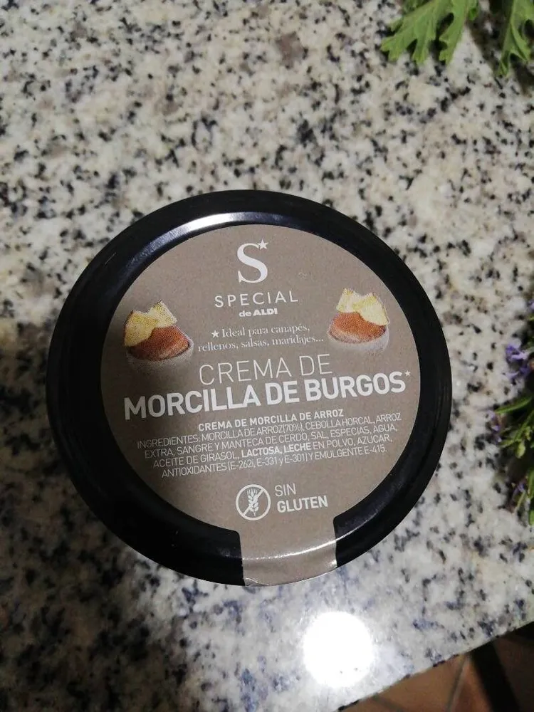 Crema de morcilla de Burgos
