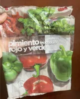 Pimiento troceado rojo y verde
