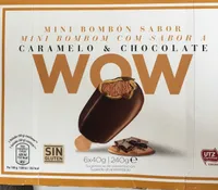Mini bombon sabor carameli y chocolate