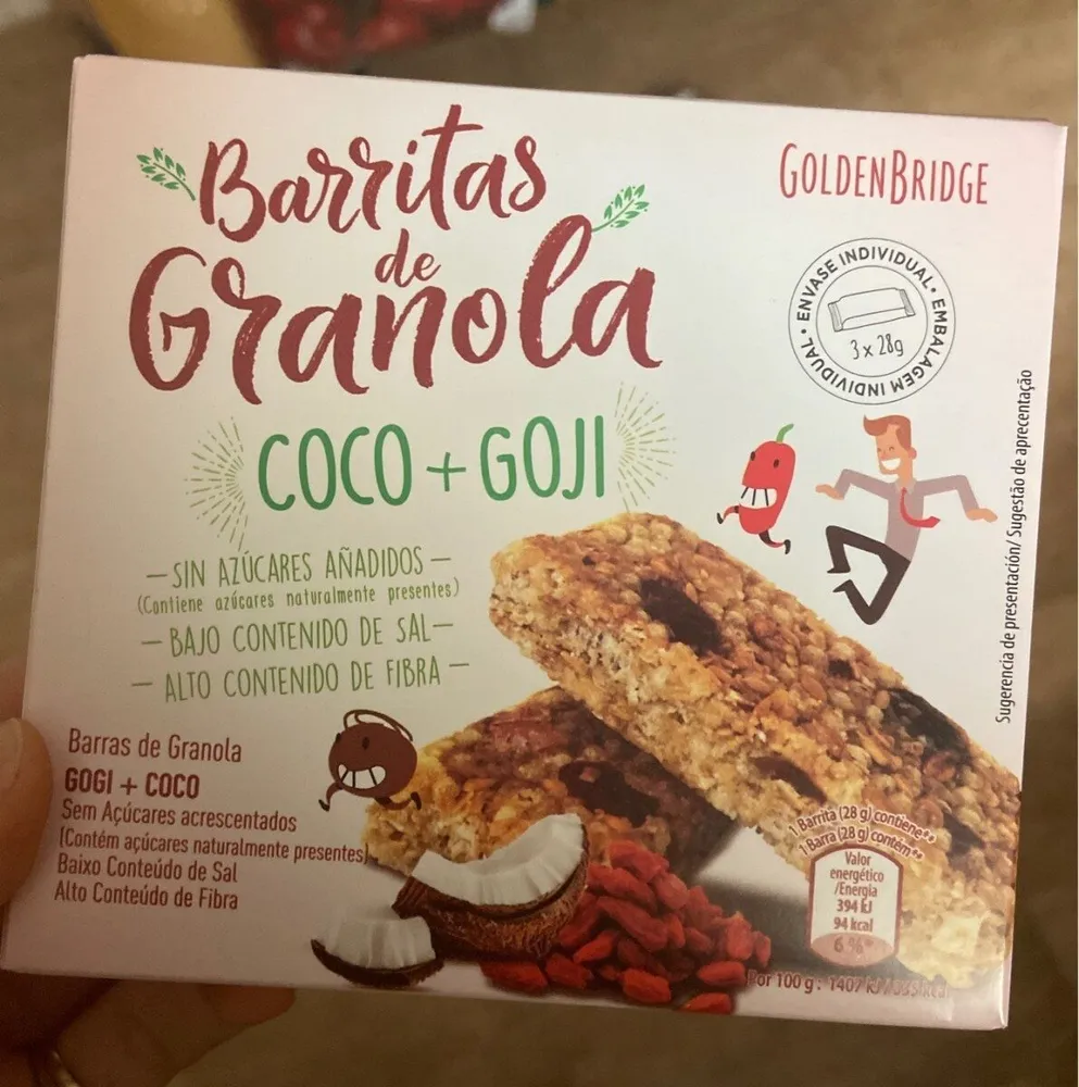 Barritas de granola COCO+GOJI