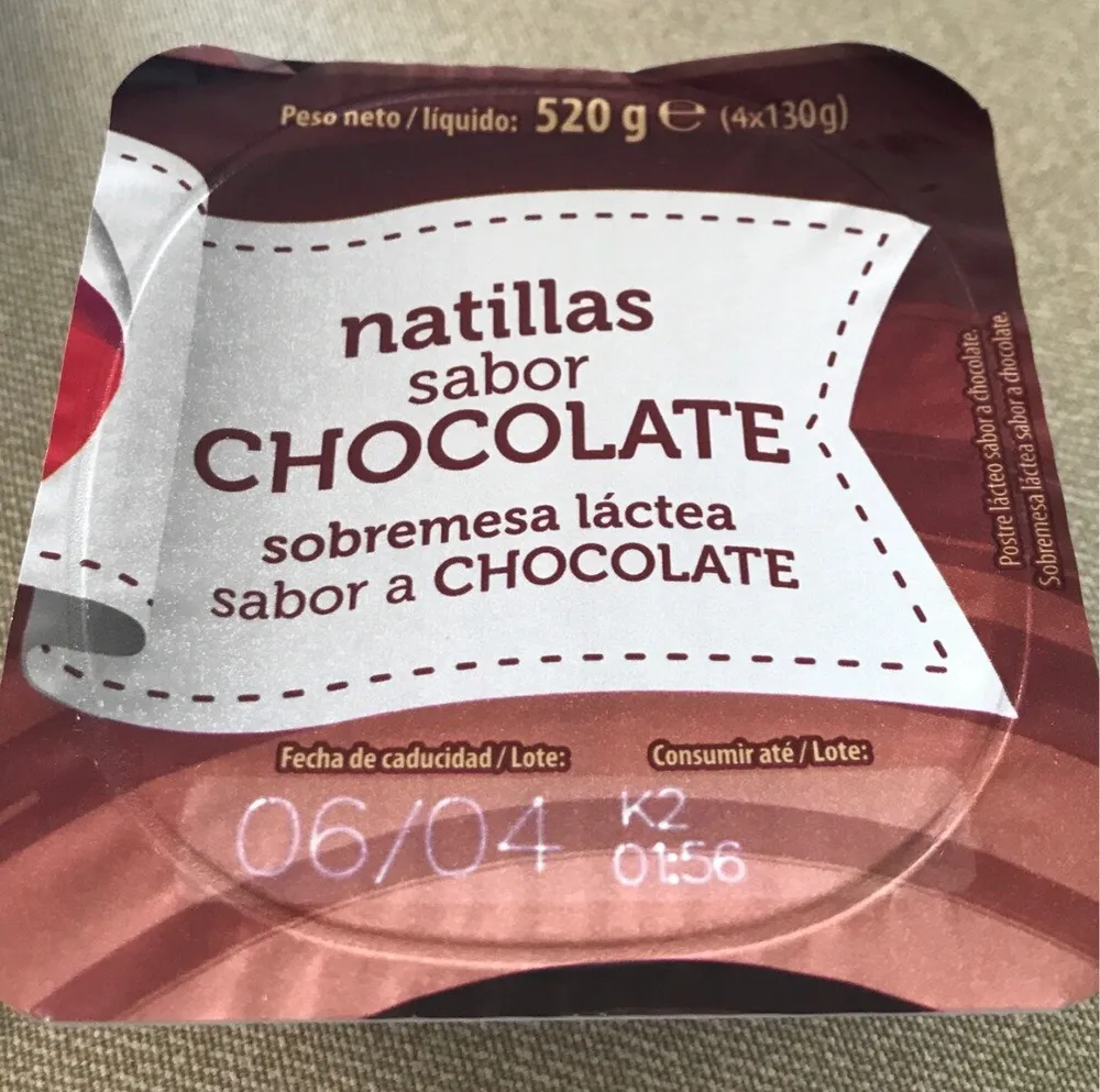 natillas sabor CHOCOLATE