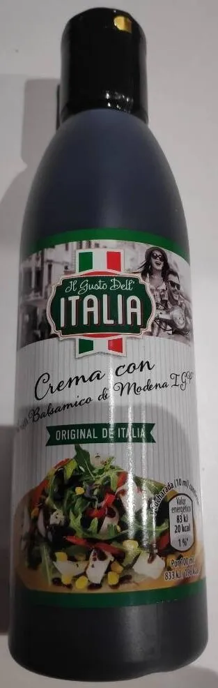 Crema con aceite balsámico de Módena